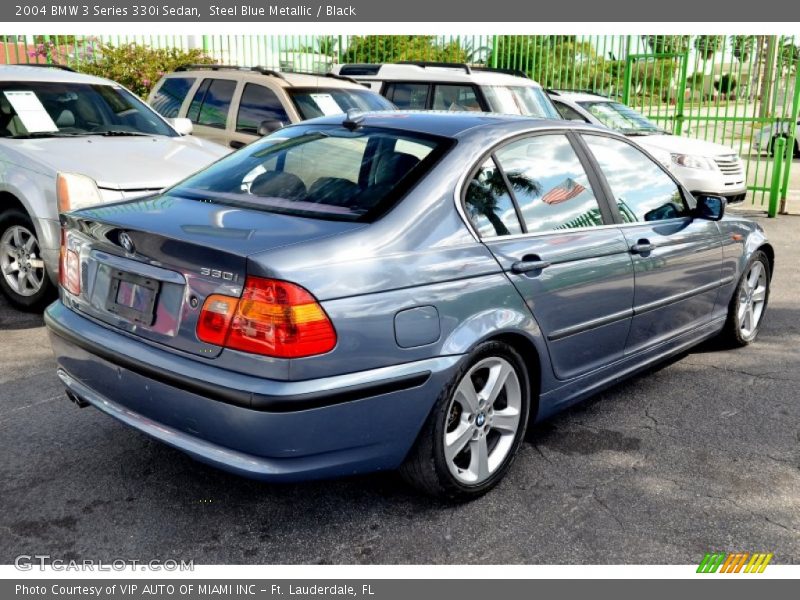Steel Blue Metallic / Black 2004 BMW 3 Series 330i Sedan