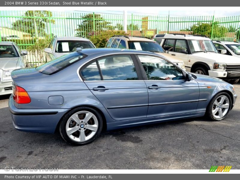 Steel Blue Metallic / Black 2004 BMW 3 Series 330i Sedan