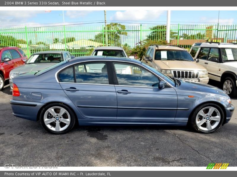 Steel Blue Metallic / Black 2004 BMW 3 Series 330i Sedan