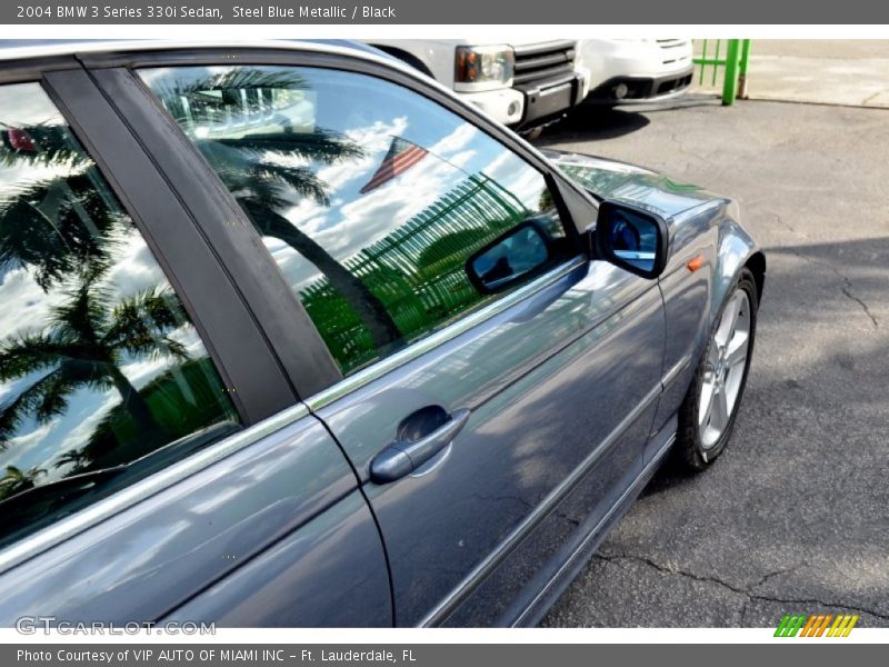 Steel Blue Metallic / Black 2004 BMW 3 Series 330i Sedan
