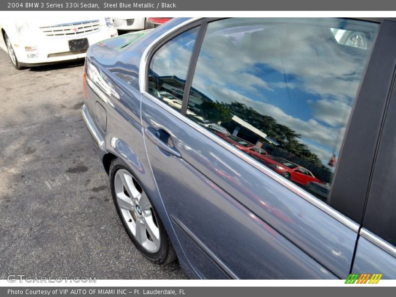 Steel Blue Metallic / Black 2004 BMW 3 Series 330i Sedan