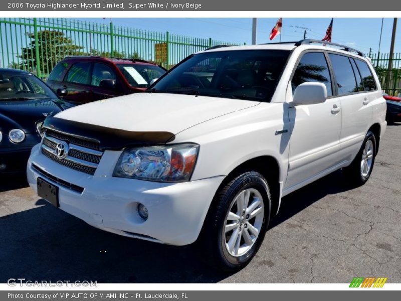 Super White / Ivory Beige 2006 Toyota Highlander Hybrid Limited