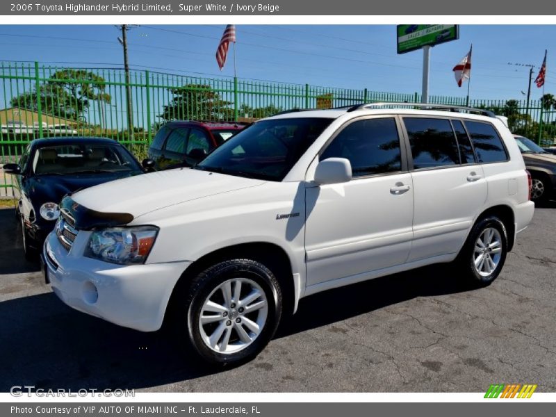 Super White / Ivory Beige 2006 Toyota Highlander Hybrid Limited