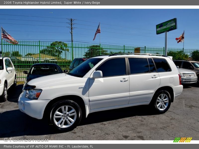 Super White / Ivory Beige 2006 Toyota Highlander Hybrid Limited