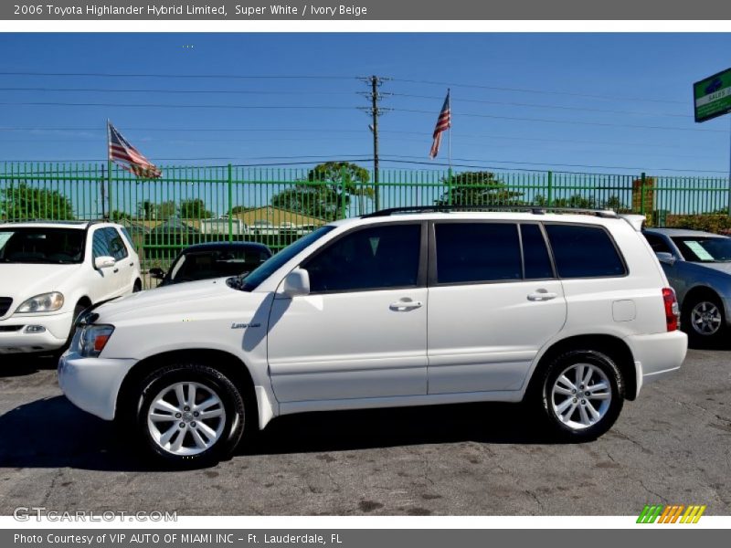 Super White / Ivory Beige 2006 Toyota Highlander Hybrid Limited