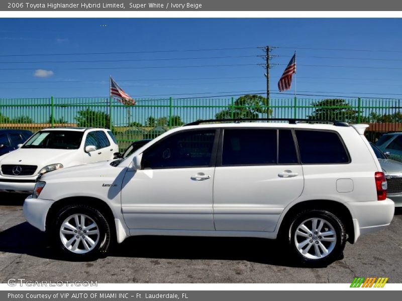 Super White / Ivory Beige 2006 Toyota Highlander Hybrid Limited