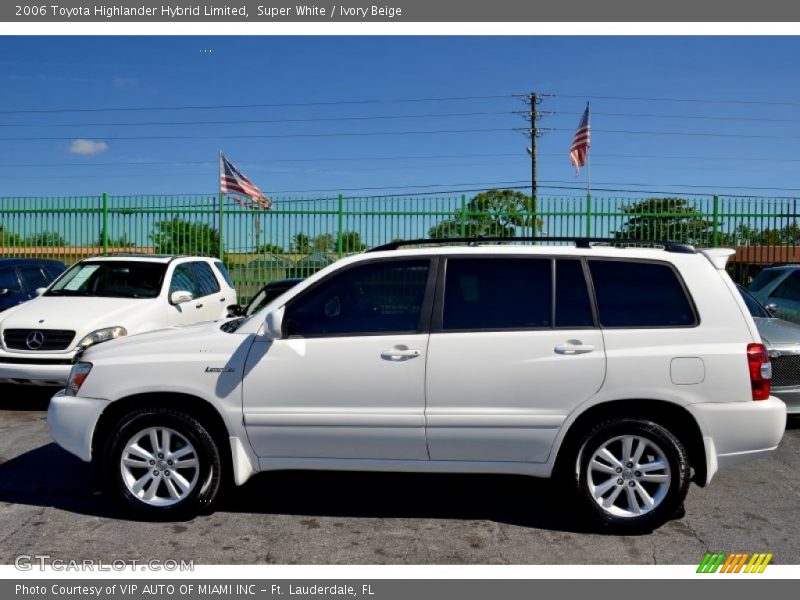 Super White / Ivory Beige 2006 Toyota Highlander Hybrid Limited