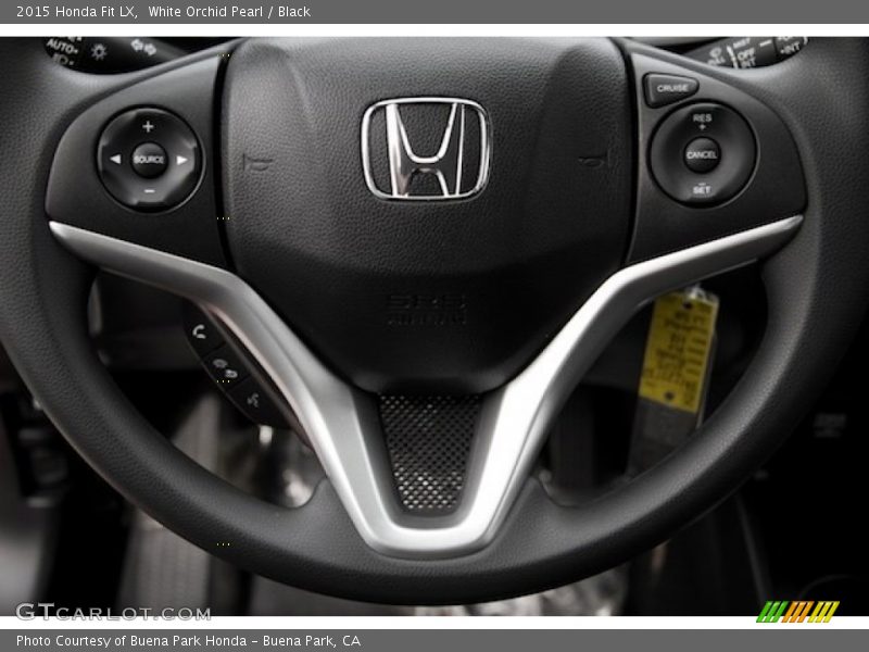 White Orchid Pearl / Black 2015 Honda Fit LX