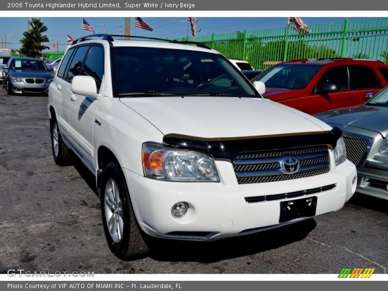Super White / Ivory Beige 2006 Toyota Highlander Hybrid Limited