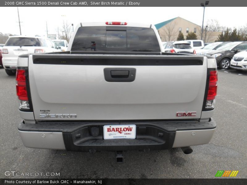 Silver Birch Metallic / Ebony 2008 GMC Sierra 1500 Denali Crew Cab AWD