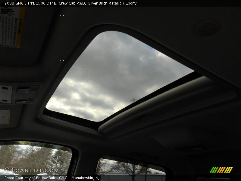 Silver Birch Metallic / Ebony 2008 GMC Sierra 1500 Denali Crew Cab AWD