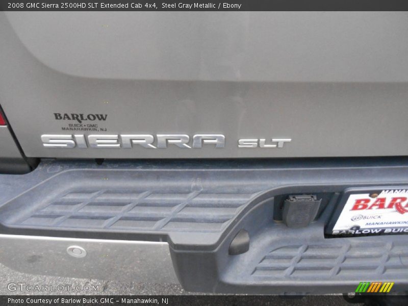 Steel Gray Metallic / Ebony 2008 GMC Sierra 2500HD SLT Extended Cab 4x4