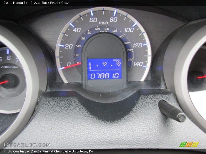 Crystal Black Pearl / Gray 2011 Honda Fit