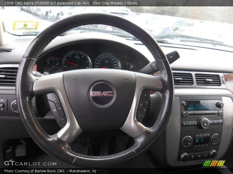 Steel Gray Metallic / Ebony 2008 GMC Sierra 2500HD SLT Extended Cab 4x4