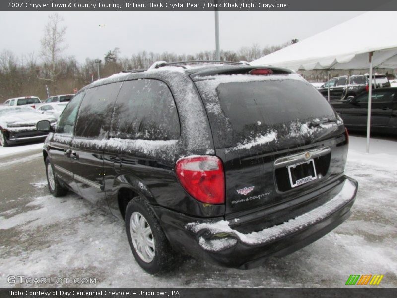 Brilliant Black Crystal Pearl / Dark Khaki/Light Graystone 2007 Chrysler Town & Country Touring