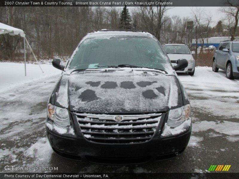 Brilliant Black Crystal Pearl / Dark Khaki/Light Graystone 2007 Chrysler Town & Country Touring