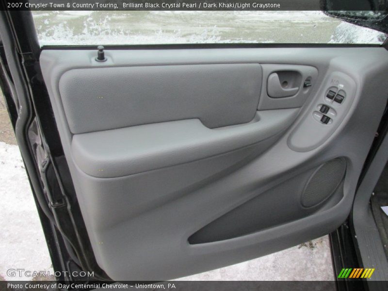 Brilliant Black Crystal Pearl / Dark Khaki/Light Graystone 2007 Chrysler Town & Country Touring