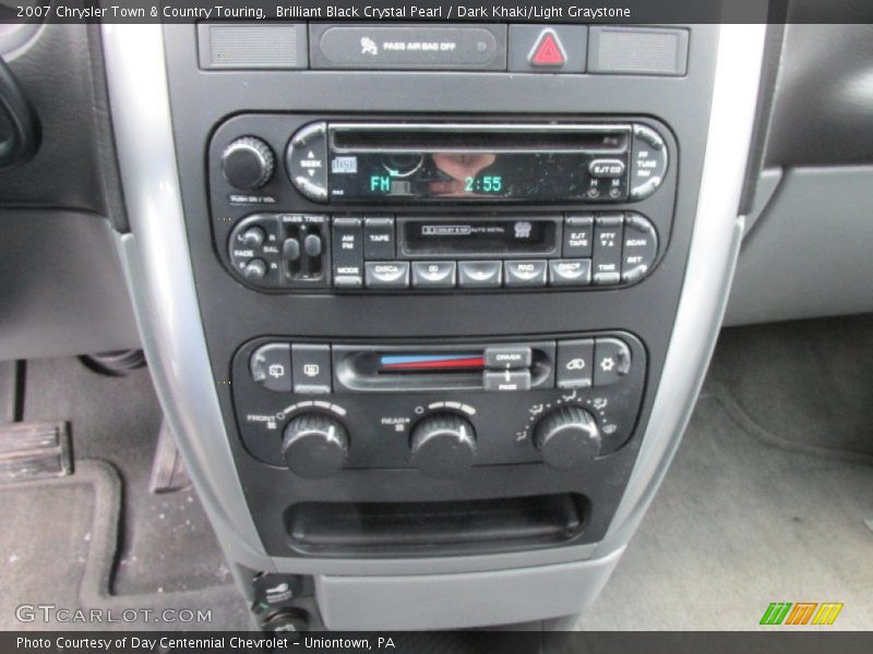 Brilliant Black Crystal Pearl / Dark Khaki/Light Graystone 2007 Chrysler Town & Country Touring