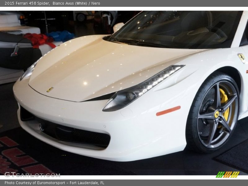 Bianco Avus (White) / Nero 2015 Ferrari 458 Spider