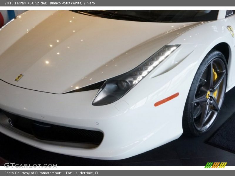Bianco Avus (White) / Nero 2015 Ferrari 458 Spider