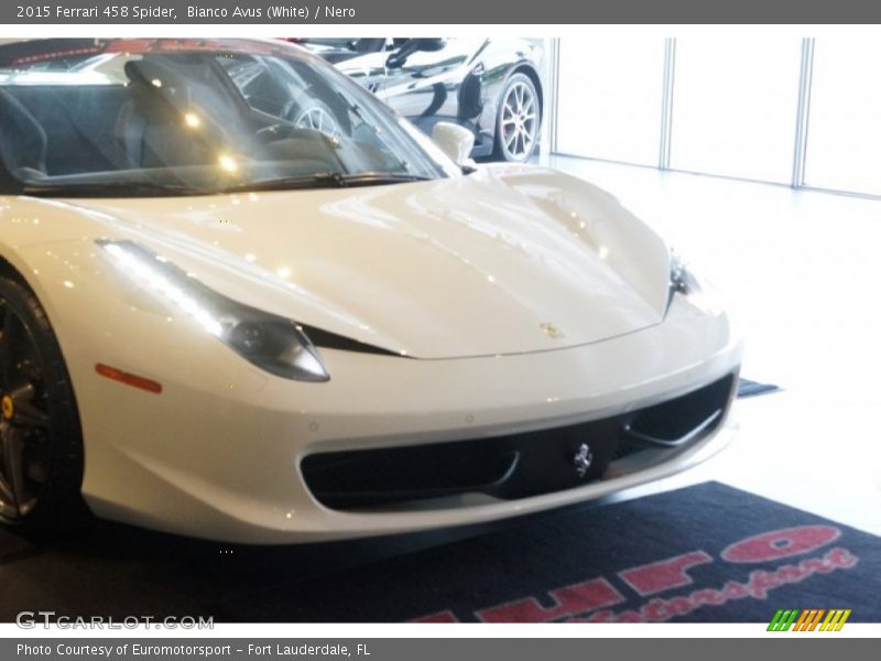 Bianco Avus (White) / Nero 2015 Ferrari 458 Spider