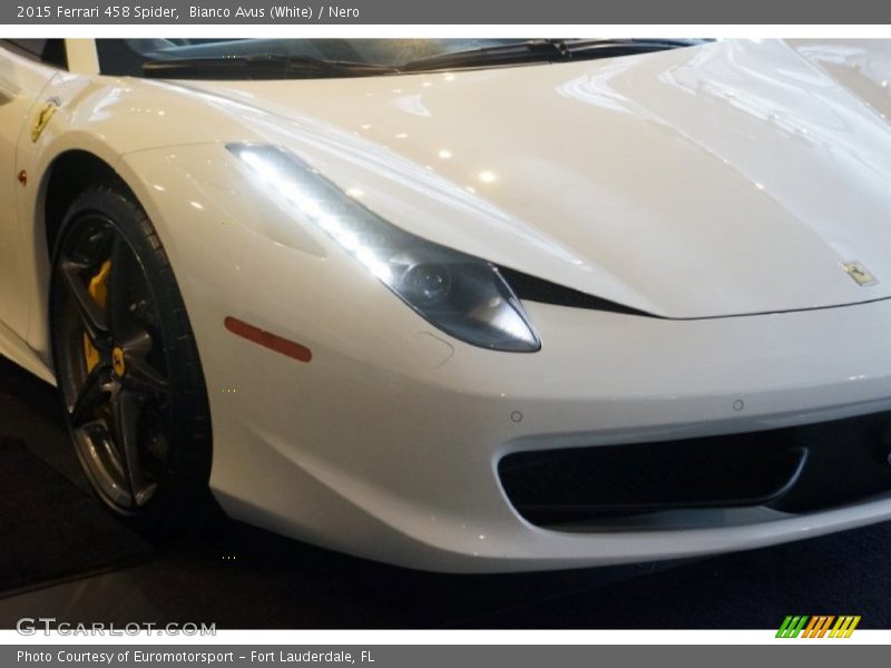 Bianco Avus (White) / Nero 2015 Ferrari 458 Spider