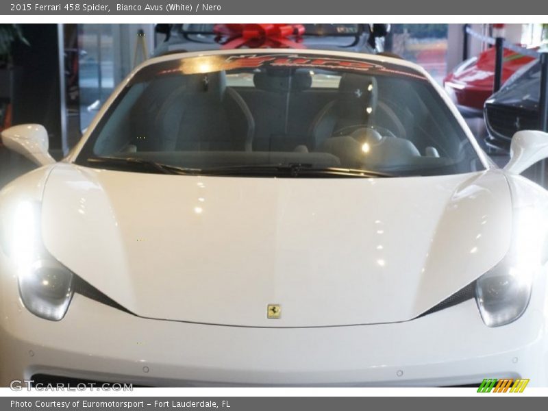 Bianco Avus (White) / Nero 2015 Ferrari 458 Spider