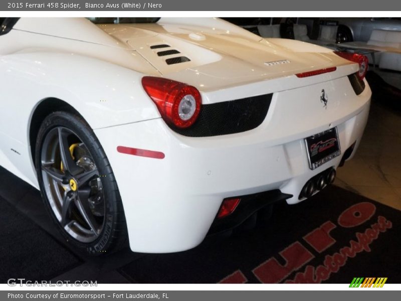 Bianco Avus (White) / Nero 2015 Ferrari 458 Spider
