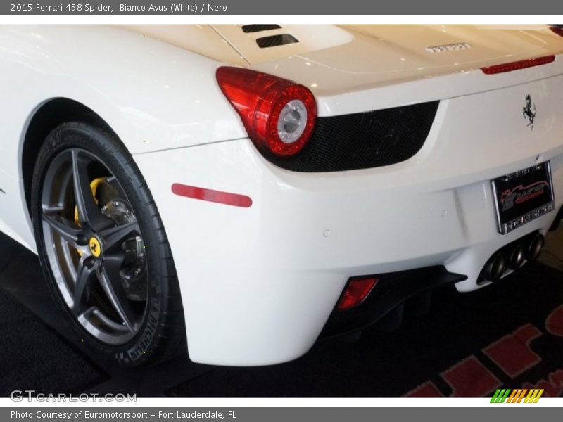 Bianco Avus (White) / Nero 2015 Ferrari 458 Spider