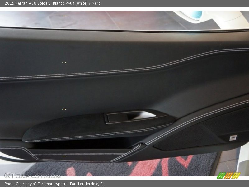 Bianco Avus (White) / Nero 2015 Ferrari 458 Spider