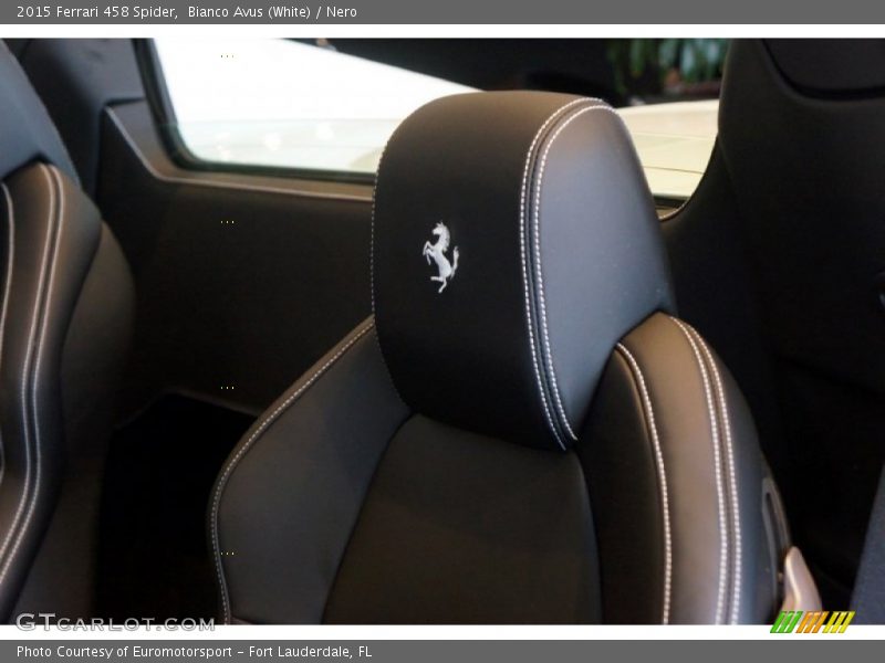 Bianco Avus (White) / Nero 2015 Ferrari 458 Spider