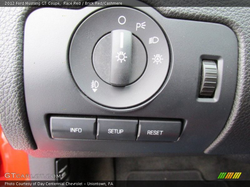 Controls of 2012 Mustang GT Coupe