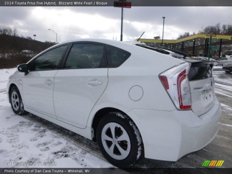Blizzard White Pearl / Bisque 2014 Toyota Prius Five Hybrid