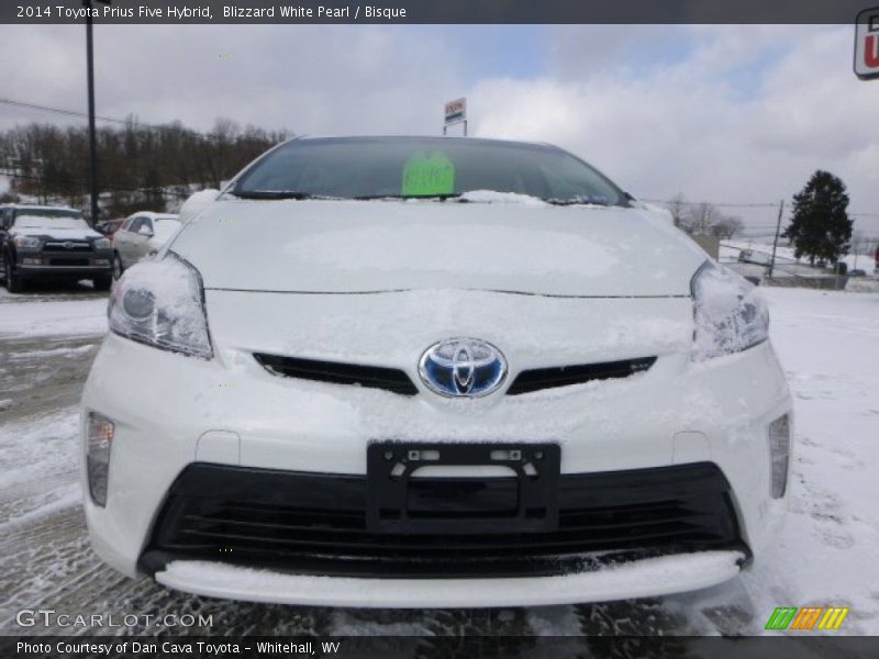 Blizzard White Pearl / Bisque 2014 Toyota Prius Five Hybrid