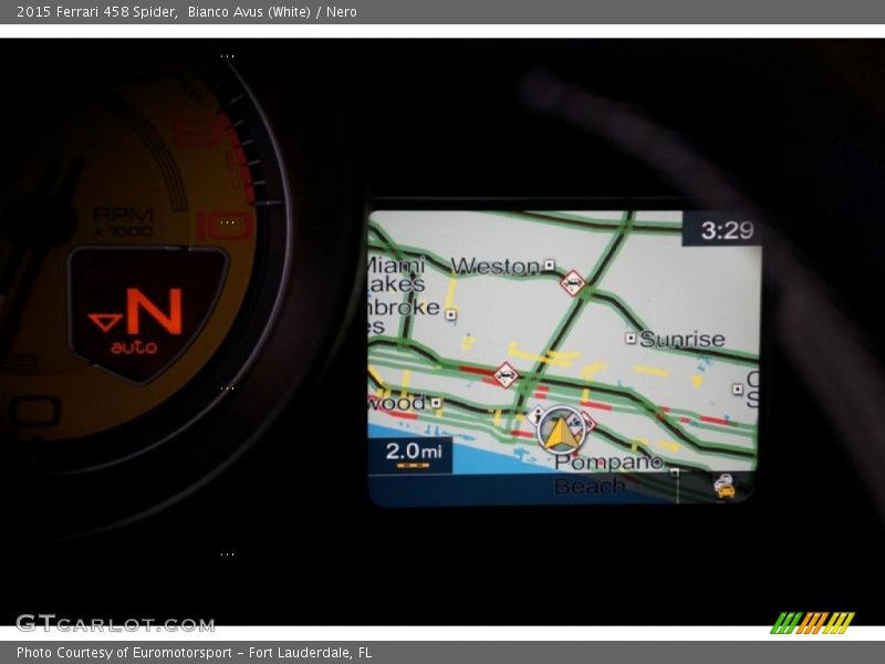 Navigation of 2015 458 Spider