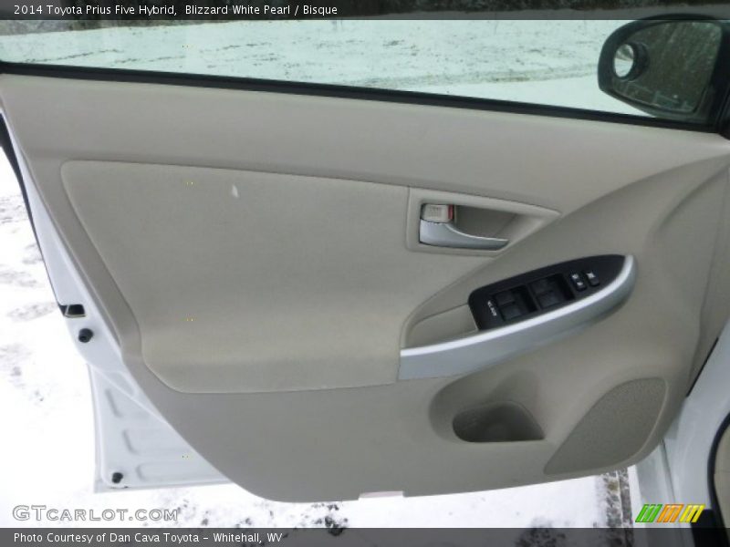 Blizzard White Pearl / Bisque 2014 Toyota Prius Five Hybrid