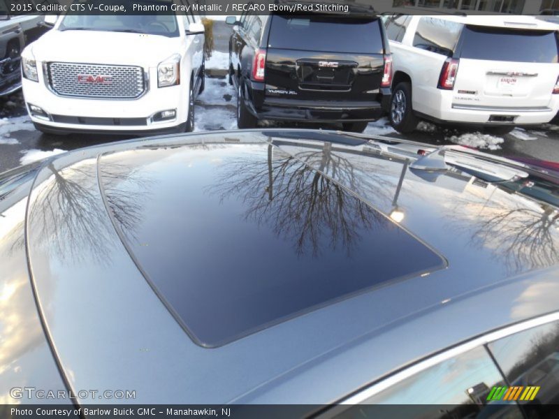 Phantom Gray Metallic / RECARO Ebony/Red Stitching 2015 Cadillac CTS V-Coupe