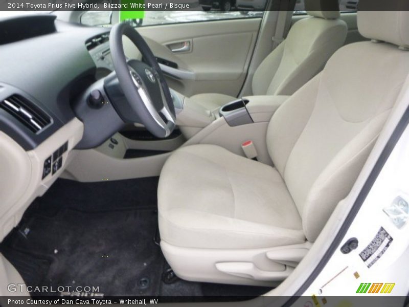 Blizzard White Pearl / Bisque 2014 Toyota Prius Five Hybrid