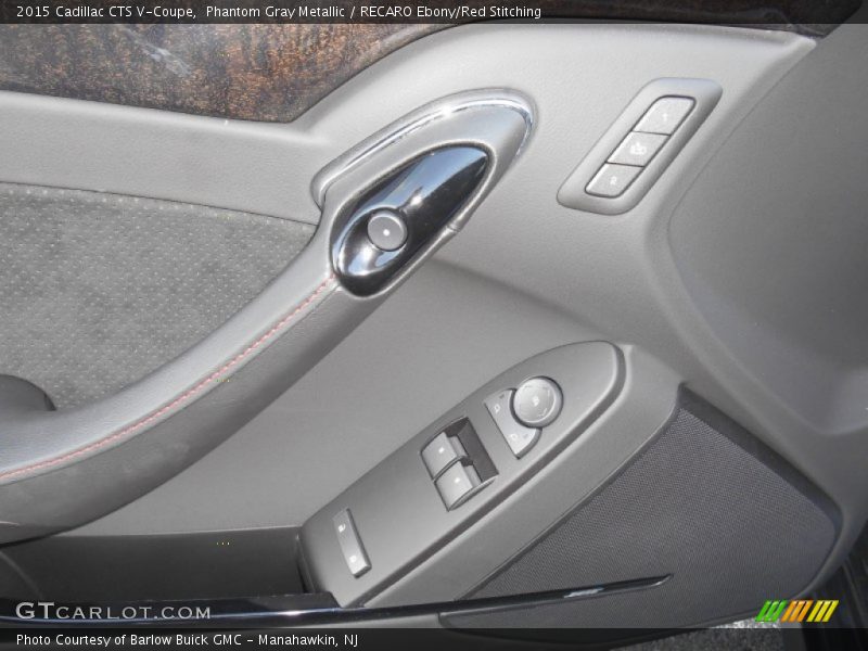 Phantom Gray Metallic / RECARO Ebony/Red Stitching 2015 Cadillac CTS V-Coupe