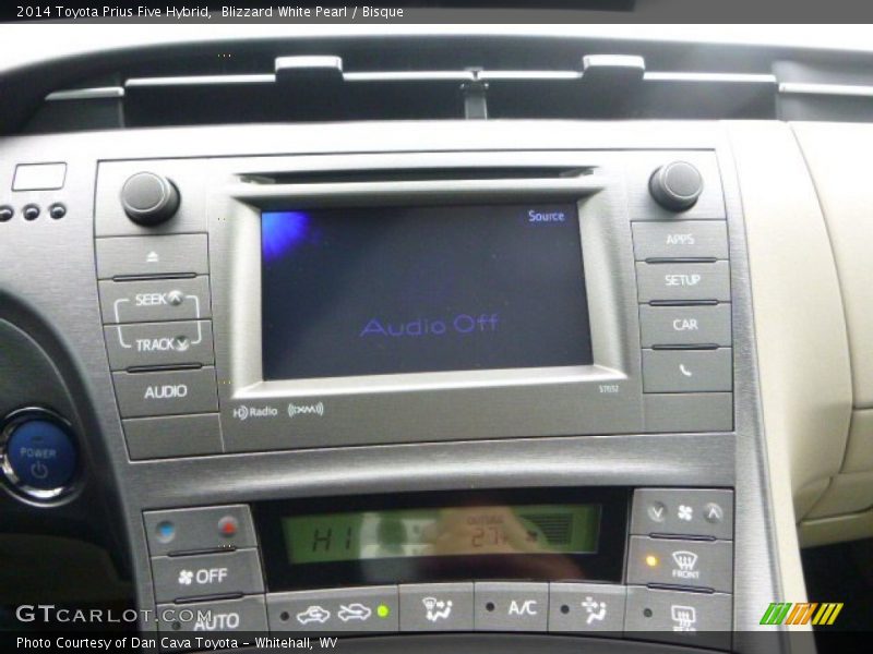 Blizzard White Pearl / Bisque 2014 Toyota Prius Five Hybrid