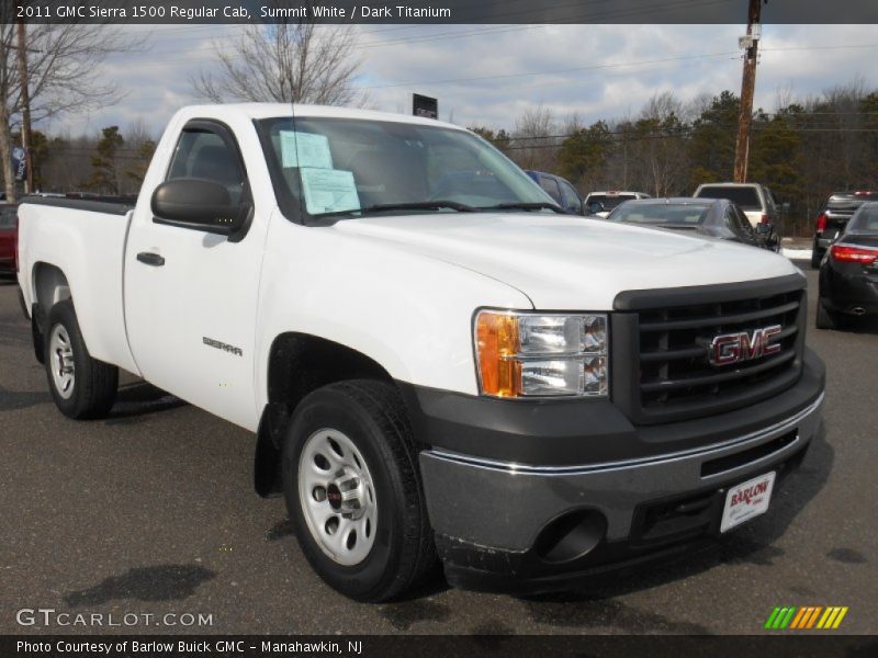 Summit White / Dark Titanium 2011 GMC Sierra 1500 Regular Cab