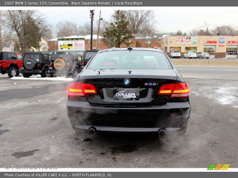 Black Sapphire Metallic / Coral Red/Black 2007 BMW 3 Series 335i Convertible