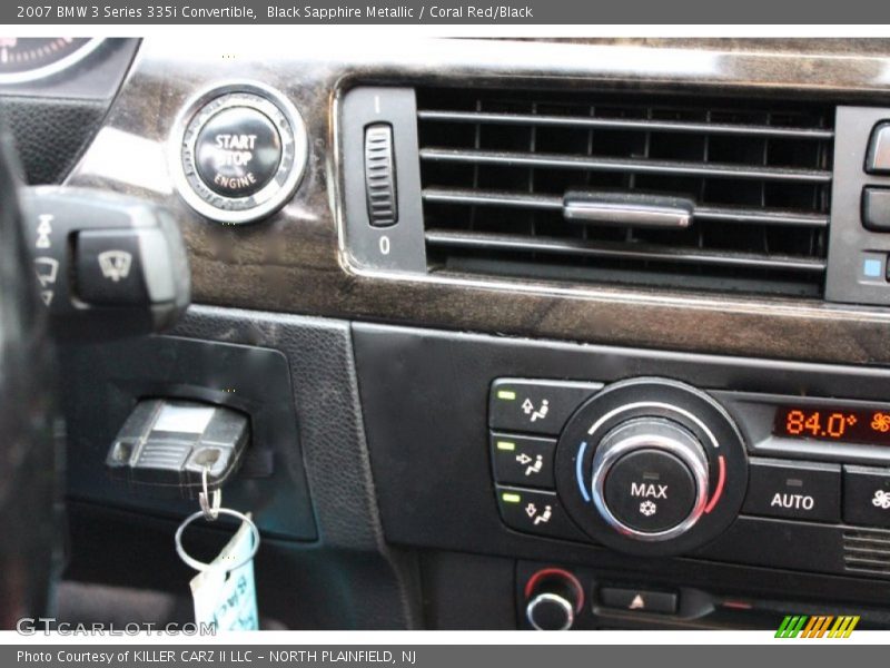 Black Sapphire Metallic / Coral Red/Black 2007 BMW 3 Series 335i Convertible