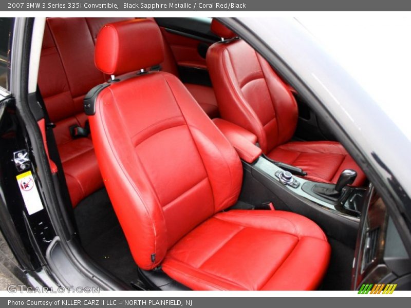 Black Sapphire Metallic / Coral Red/Black 2007 BMW 3 Series 335i Convertible