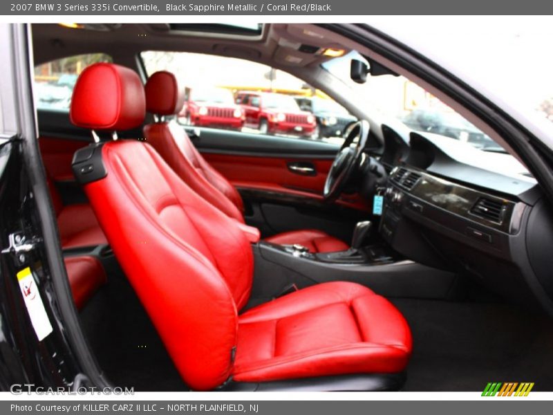 Black Sapphire Metallic / Coral Red/Black 2007 BMW 3 Series 335i Convertible