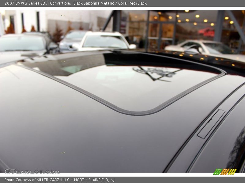 Black Sapphire Metallic / Coral Red/Black 2007 BMW 3 Series 335i Convertible