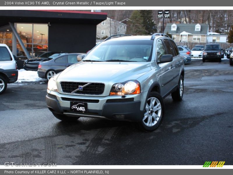 Crystal Green Metallic / Taupe/Light Taupe 2004 Volvo XC90 T6 AWD