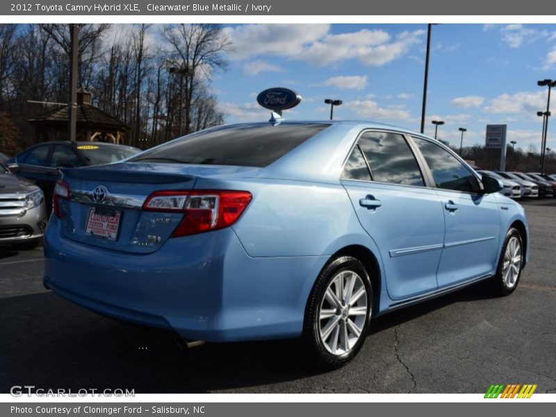 Clearwater Blue Metallic / Ivory 2012 Toyota Camry Hybrid XLE