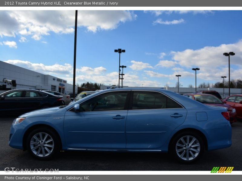 Clearwater Blue Metallic / Ivory 2012 Toyota Camry Hybrid XLE