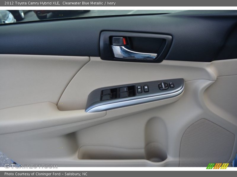 Clearwater Blue Metallic / Ivory 2012 Toyota Camry Hybrid XLE